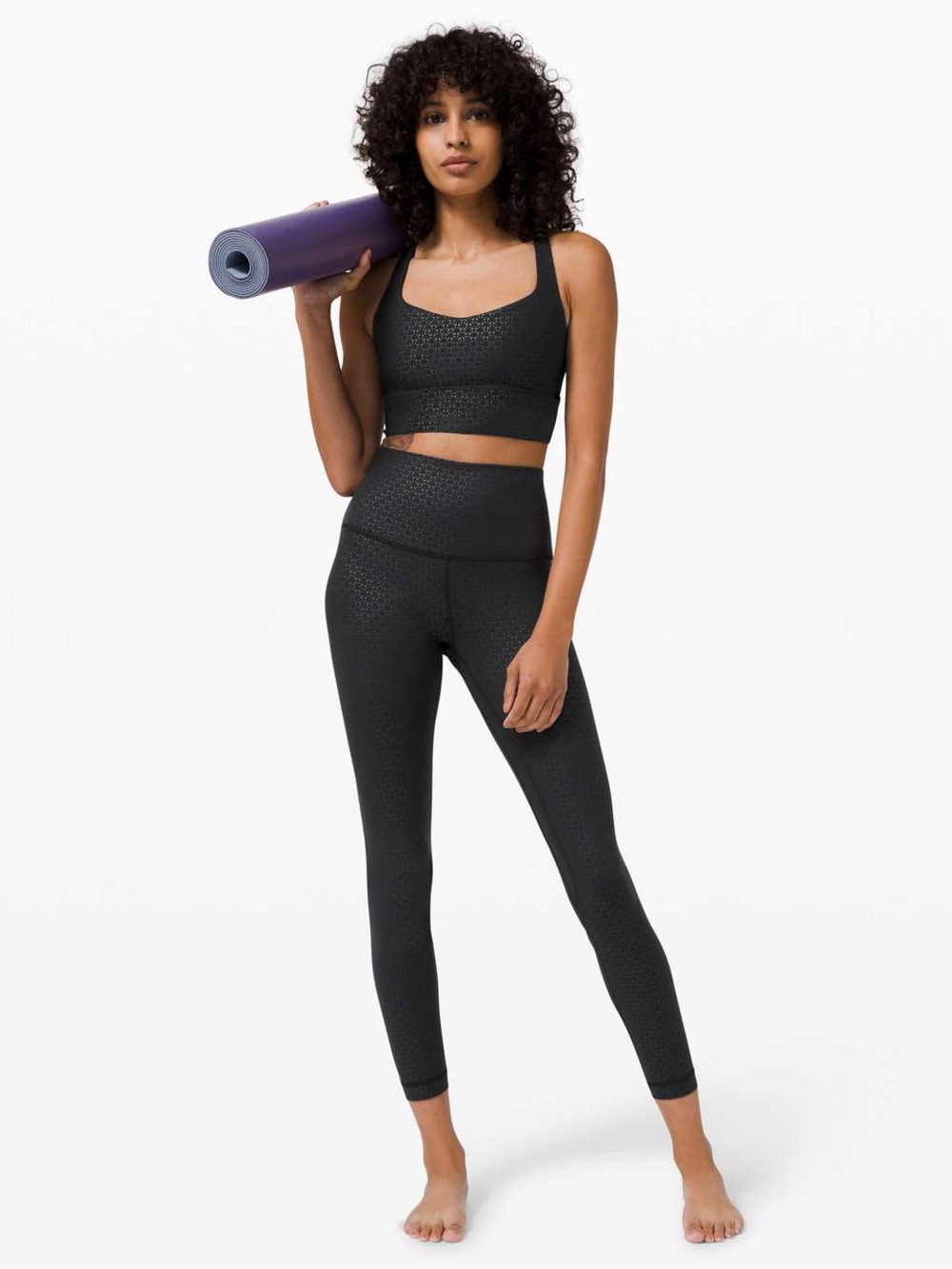 Lululemon Align 25”High-Rise Textured Active Leggings Black NWT